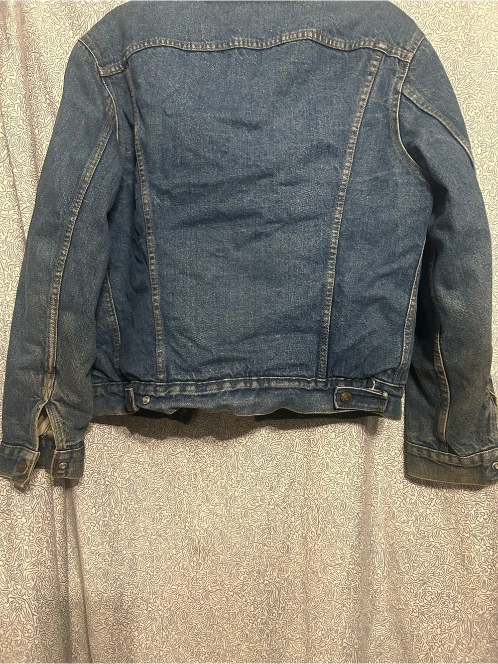 Levi's Blue Denim Sherpa-Lined Bomber Jacket